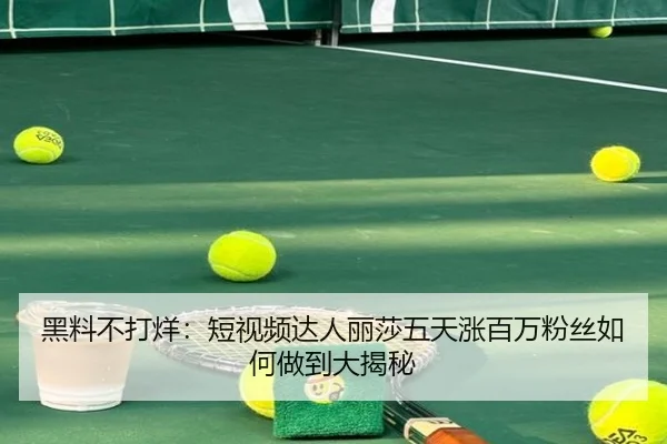 黑料不打烊：短视频达人丽莎五天涨百万粉丝如何做到大揭秘